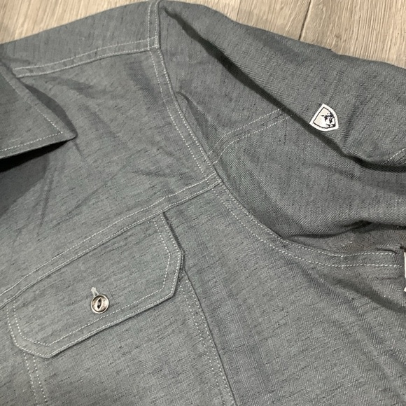 Kuhl Mountain Grown Gray Long Sleeve Gray Button Up Shirt size L - Picture 10 of 13